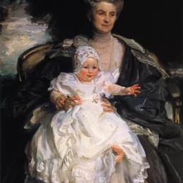 约翰·辛格·萨金特(John Singer Sargent)高清作品:Mrs. Henry Phipps and Her Granson Winston