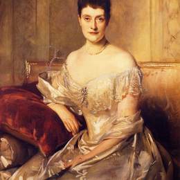 约翰·辛格·萨金特(John Singer Sargent)高清作品:Mrs. Mahlon Day Sands (Mary Hartpeace)