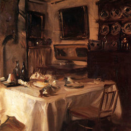 《我的餐厅》约翰·辛格·萨金特(John Singer Sargent)高清作品欣赏