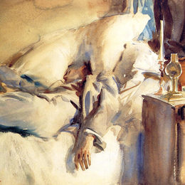 《哈里森睡着了》约翰·辛格·萨金特(John Singer Sargent)高清作品欣赏