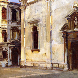 约翰·辛格·萨金特(John Singer Sargent)高清作品:Santa Maria del Carmelo and Scuola Grande dei Carmini