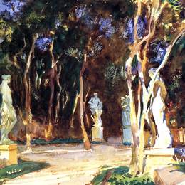 约翰·辛格·萨金特(John Singer Sargent)高清作品:Shady Paths, Vizcaya