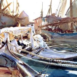 约翰·辛格·萨金特(John Singer Sargent)高清作品:Sketching on the Giudecca