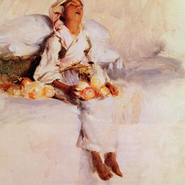 《卖水果的小贩》约翰·辛格·萨金特(John Singer Sargent)高清作品欣赏