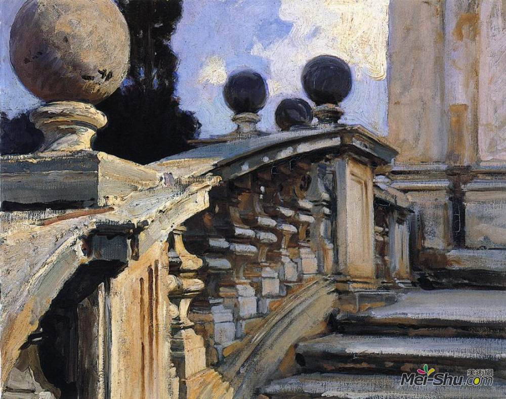 罗马多米尼克教堂的阶梯约翰辛格萨金特johnsingersargent