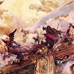 《米兰铁波罗天花板》约翰·辛格·萨金特(John Singer Sargent)高清作品欣赏