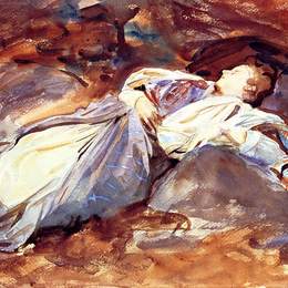 《紫罗兰睡眠》约翰·辛格·萨金特(John Singer Sargent)高清作品欣赏