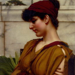 《简介中的古典美》约翰·威廉·格维得(John William Godward)高清作品欣赏