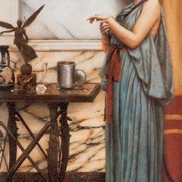 《他的生日礼物》约翰·威廉·格维得(John William Godward)高清作品欣赏