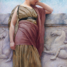 《倚阳台》约翰·威廉·格维得(John William Godward)高清作品欣赏