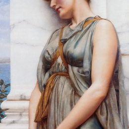 《庞贝女孩》约翰·威廉·格维得(John William Godward)高清作品欣赏