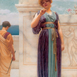 《订婚戒指》约翰·威廉·格维得(John William Godward)高清作品欣赏