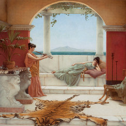 《夏日甜美午睡》约翰·威廉·格维得(John William Godward)高清作品欣赏