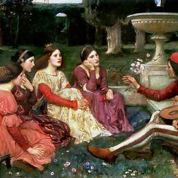 《十日谈的故事》约翰·威廉·沃特豪斯(John William Waterhouse)高清作品欣赏