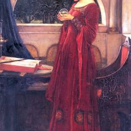 《水晶球》约翰·威廉·沃特豪斯(John William Waterhouse)高清作品欣赏