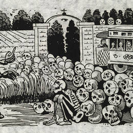 《大骷髅头》乔斯·瓜达卢佩·波萨达(Jose Guadalupe Posada)高清作品欣赏