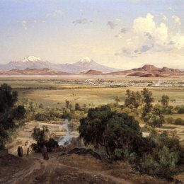 若泽玛丽亚维拉斯科(Jose Maria Velasco)高清作品:Valle de M&amp;ampéxico desde el cerro de Tepeyac