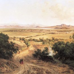 若泽玛丽亚维拉斯科(Jose Maria Velasco)高清作品:Valle de M&amp;ampéxico desde el cerro de Tepeyac