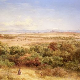 若泽玛丽亚维拉斯科(Jose Maria Velasco)高清作品:Valle de M&amp;ampéxico tomado en las lomas de Tacubaya