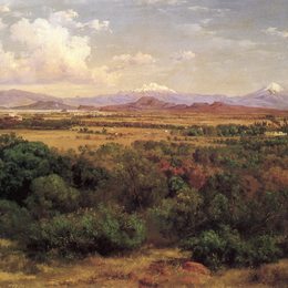 若泽玛丽亚维拉斯科(Jose Maria Velasco)高清作品:Valle de M&amp;ampéxico tomado en las lomas de Tacubaya