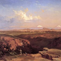 若泽玛丽亚维拉斯科(Jose Maria Velasco)高清作品:Vista de Valle de M&amp;ampéxico desde el río de l