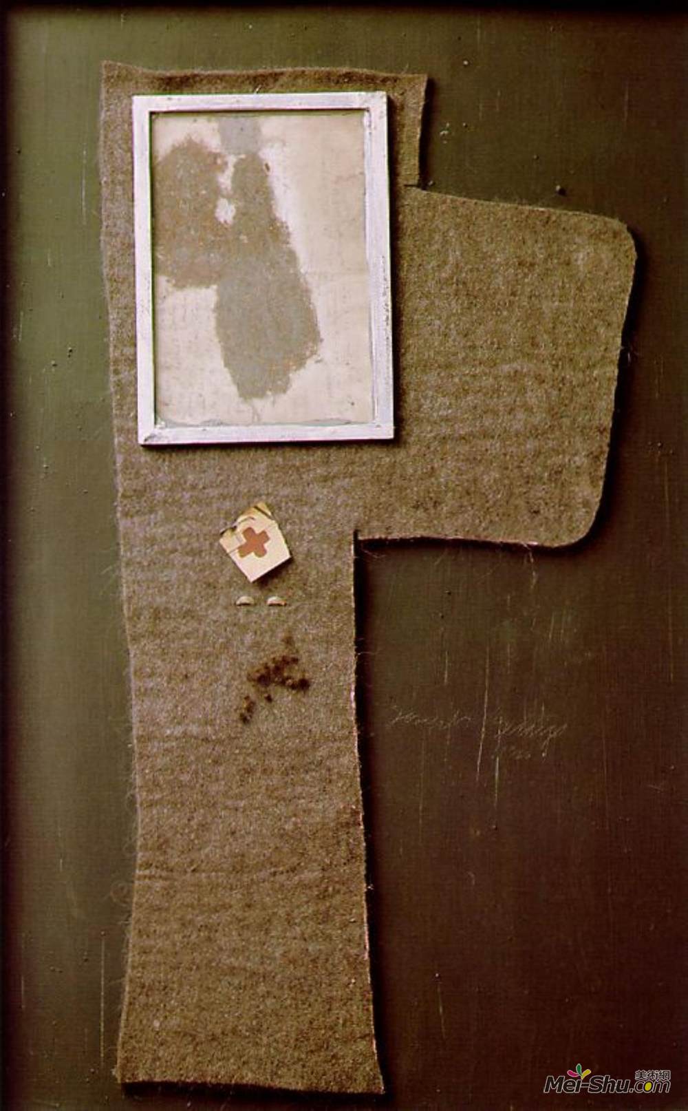 约瑟夫·博伊斯(joseph beuys)高清作品《halved felt cross with