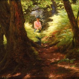 《森林小径》约瑟夫·法夸尔森(Joseph Farquharson)高清作品欣赏