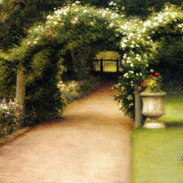 约瑟夫·法夸尔森(Joseph Farquharson)高清作品:The Garden Bower at Finzean