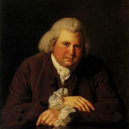 约瑟夫·莱特(Joseph Wright)高清作品:Portrait of Dr Erasmus Darwin (1731-1802) scientist, invento