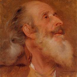 《研究约翰斯塔维利的头》约瑟夫·莱特(Joseph Wright)高清作品欣赏