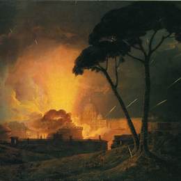 《罗马圣安吉洛城堡的年吉兰多拉》约瑟夫·莱特(Joseph Wright)高清作品欣赏