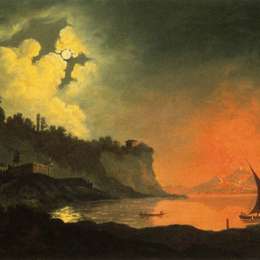 约瑟夫·莱特(Joseph Wright)高清作品:Vesuvius from Posillipo