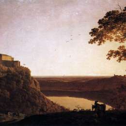 《尼米湖观》约瑟夫·莱特(Joseph Wright)高清作品欣赏