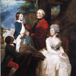 乔舒亚·雷诺兹(Joshua Reynolds)高清作品:George Grenville, Earl Temple, Mary, Countess Temple, and Th