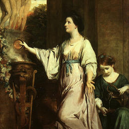 乔舒亚·雷诺兹(Joshua Reynolds)高清作品:Lady Sarah Bunbury Sacrificing to the Graces