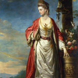 乔舒亚·雷诺兹(Joshua Reynolds)高清作品:Mrs. Trecothick, Full Length, in Turkish Masquerade Dress, B