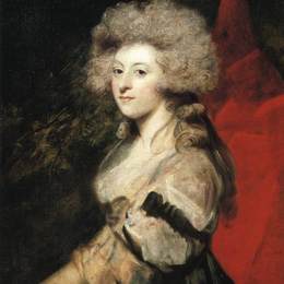 乔舒亚·雷诺兹(Joshua Reynolds)高清作品:Portrait of Maria Anne Fitzherbert