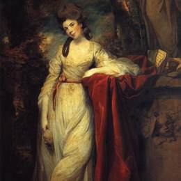 《英国女演员阿宾顿夫人肖像》乔舒亚·雷诺兹(Joshua Reynolds)高清作品欣赏