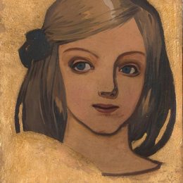 《金色背景的女孩的头》约瑟夫?梅侯菲(J&amp;amp#243zef Mehoffer)高清作品欣赏