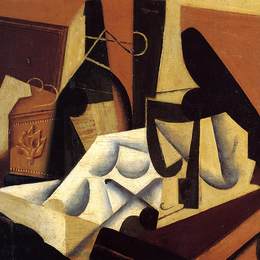 《白台布静物》胡安·格里斯(Juan Gris)高清作品欣赏