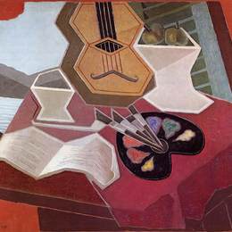 《俯瞰大海的桌子》胡安·格里斯(Juan Gris)高清作品欣赏