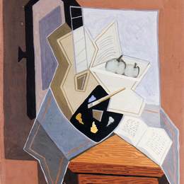 《打开窗户的静物》胡安·格里斯(Juan Gris)高清作品欣赏