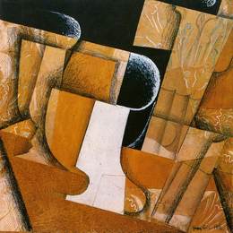《玻璃杯（水果碗）》胡安·格里斯(Juan Gris)高清作品欣赏