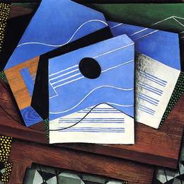 《桌子上的吉他》胡安·格里斯(Juan Gris)高清作品欣赏