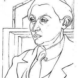 胡安·格里斯(Juan Gris)高清作品:Portrait Daniel Henry Kahnweiler