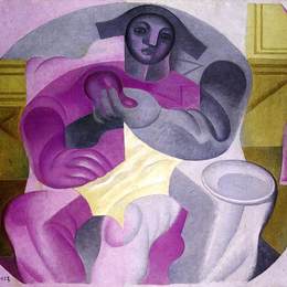 《坐着的丑角》胡安·格里斯(Juan Gris)高清作品欣赏