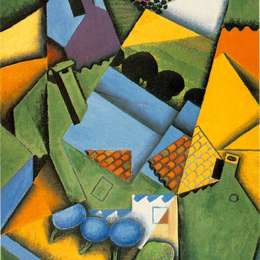 胡安·格里斯(Juan Gris)高清作品:Landscape with house at Ceret