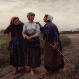 《出场》朱利叶斯·布雷顿(Jules Breton)高清作品欣赏