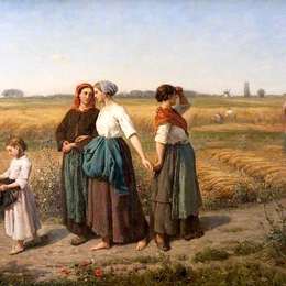 《收割者》朱利叶斯·布雷顿(Jules Breton)高清作品欣赏