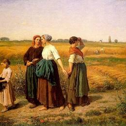《收割者》朱利叶斯·布雷顿(Jules Breton)高清作品欣赏